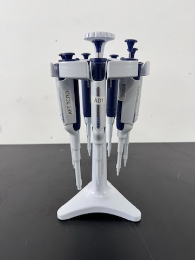 Image of Rainin Pipet-Lite XLS Single Channel Pipettes w/Stand - Quantity 7